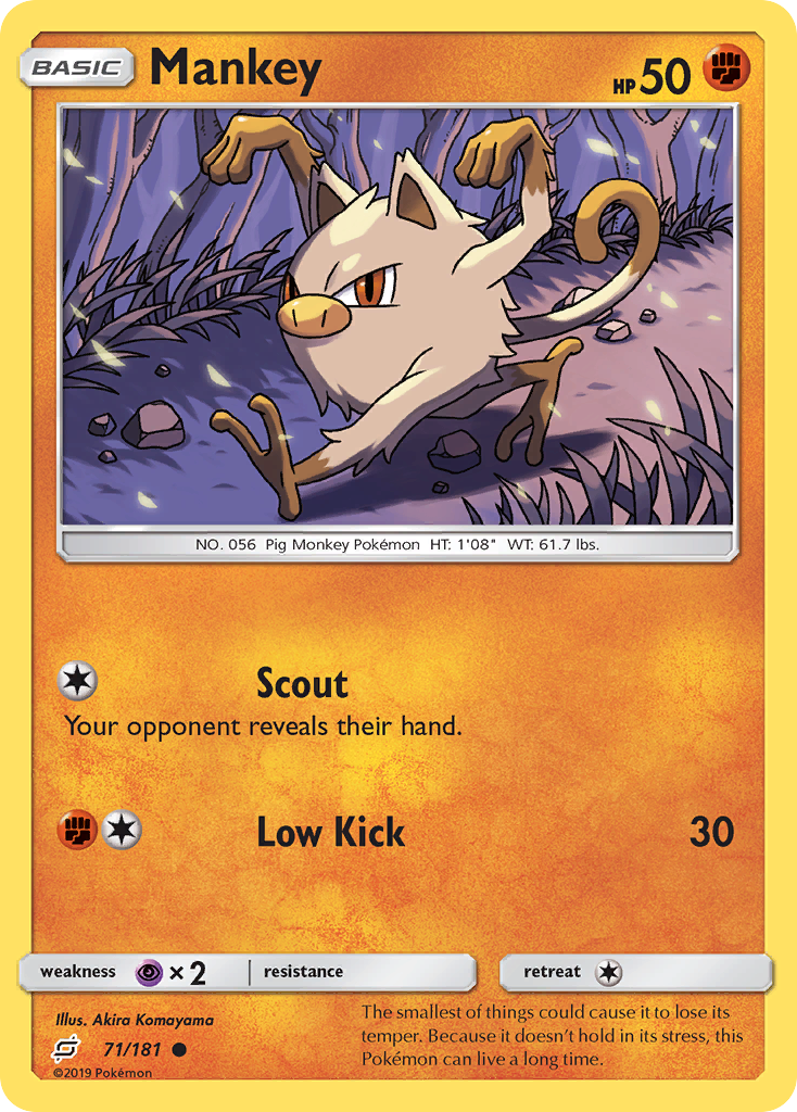 Mankey card