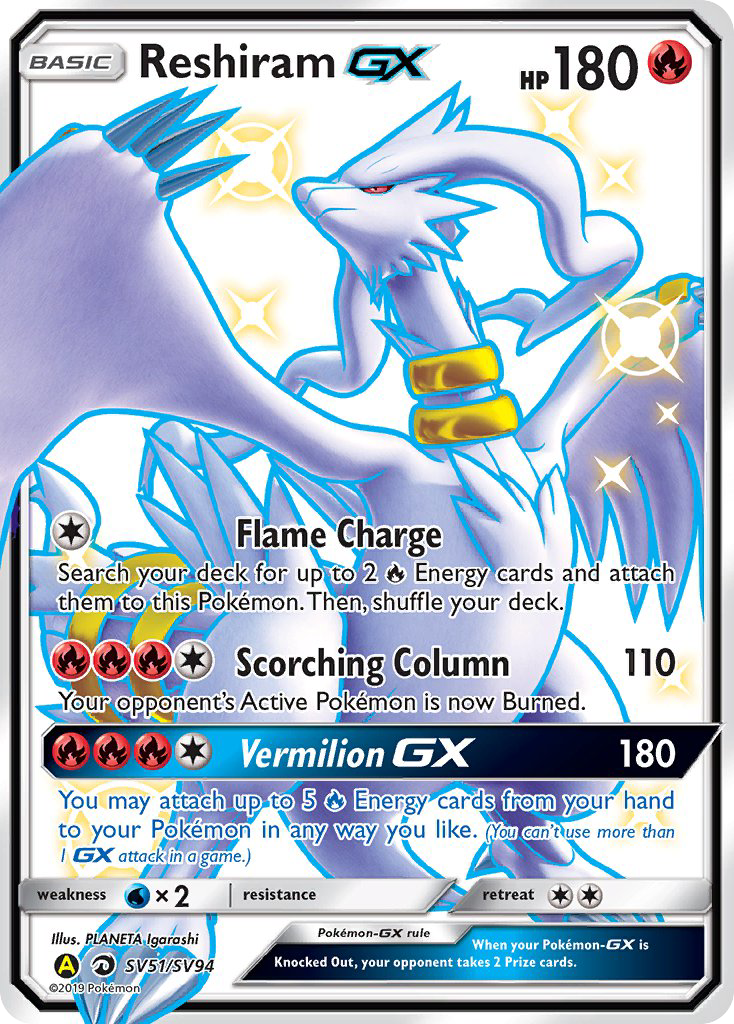 Reshiram GX card