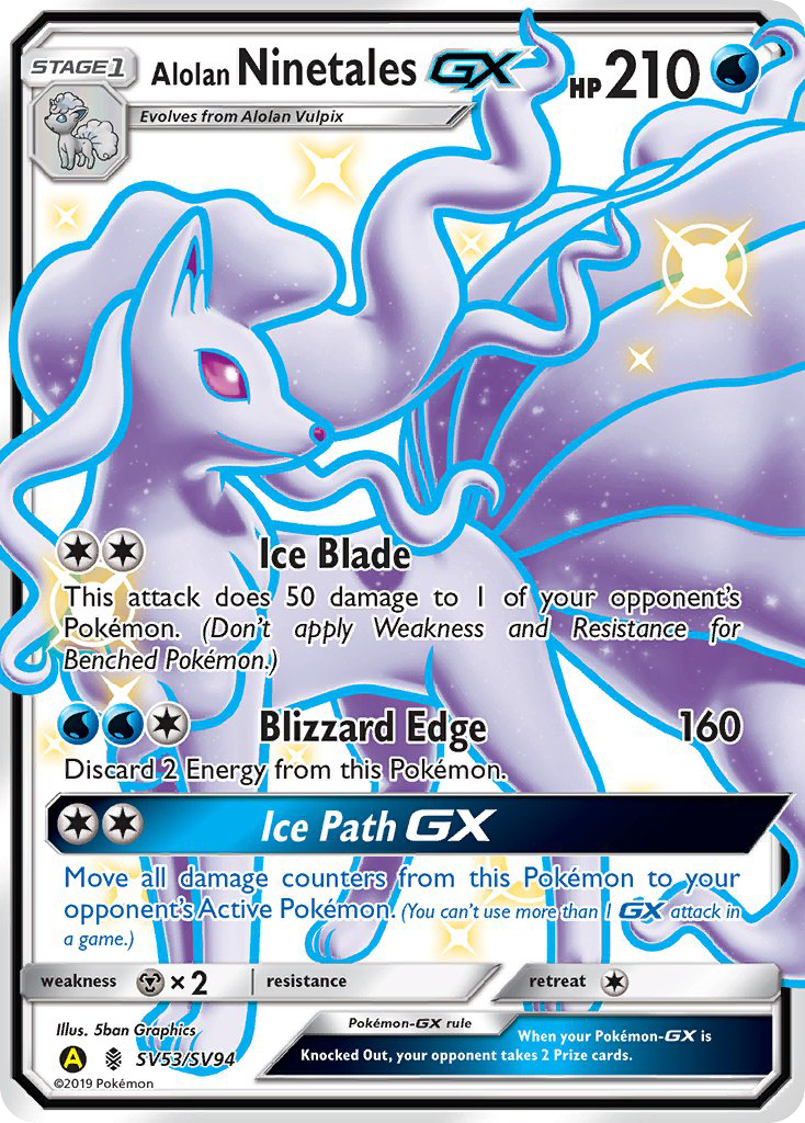 Alolan Ninetales GX card