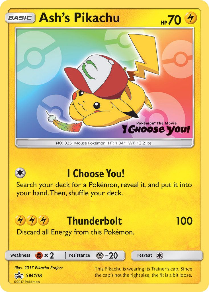 Ash's Pikachu card