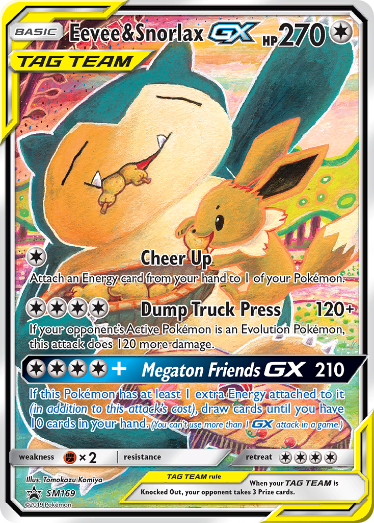 Eevee & Snorlax GX card