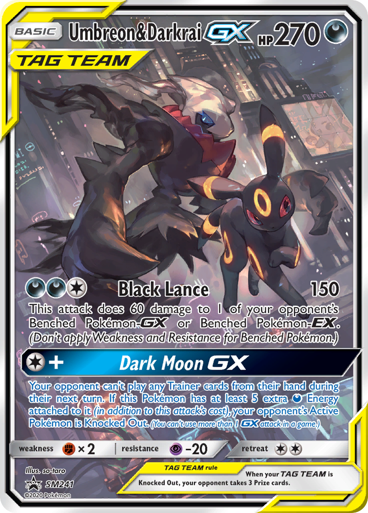 Umbreon & Darkrai GX card