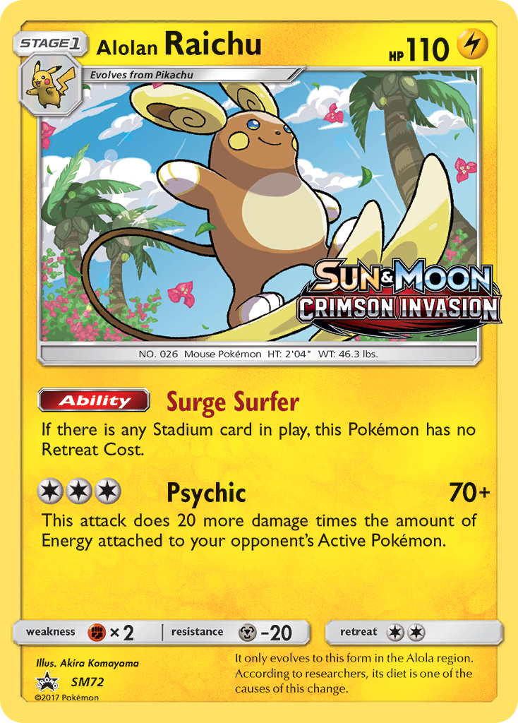 Alolan Raichu card