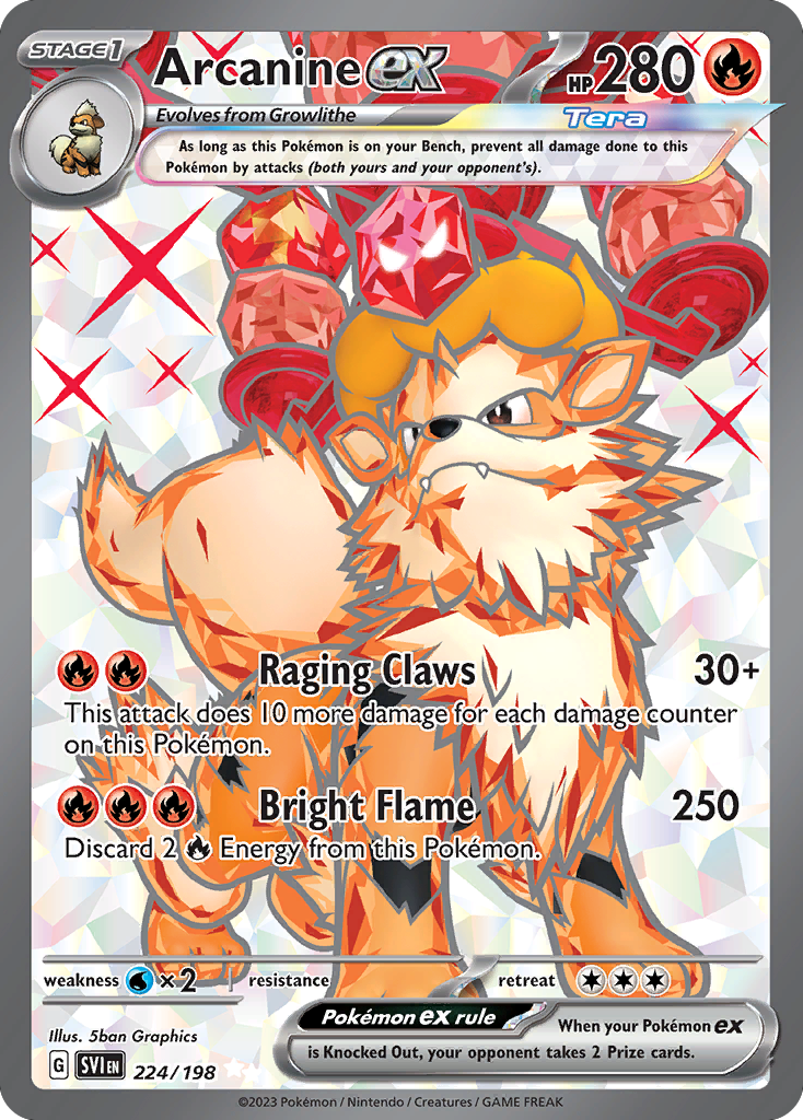 Arcanine ex card