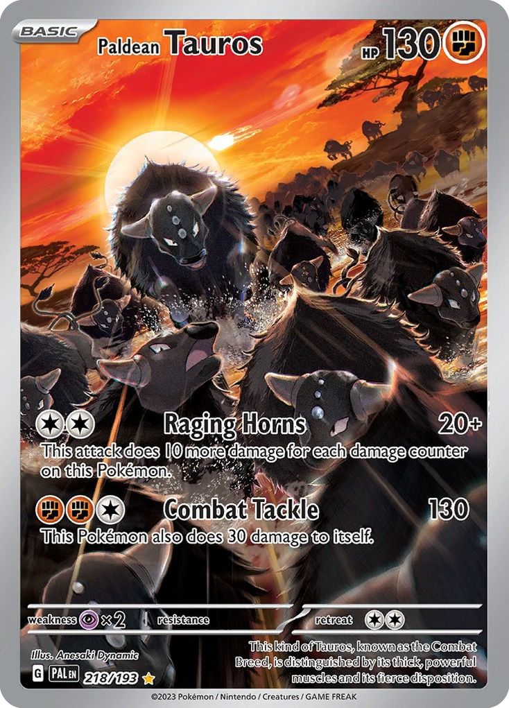 Paldean Tauros card