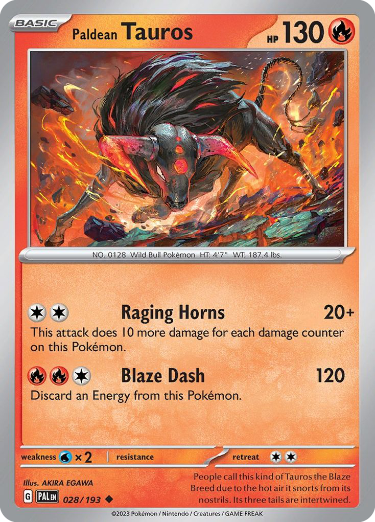 Paldean Tauros card