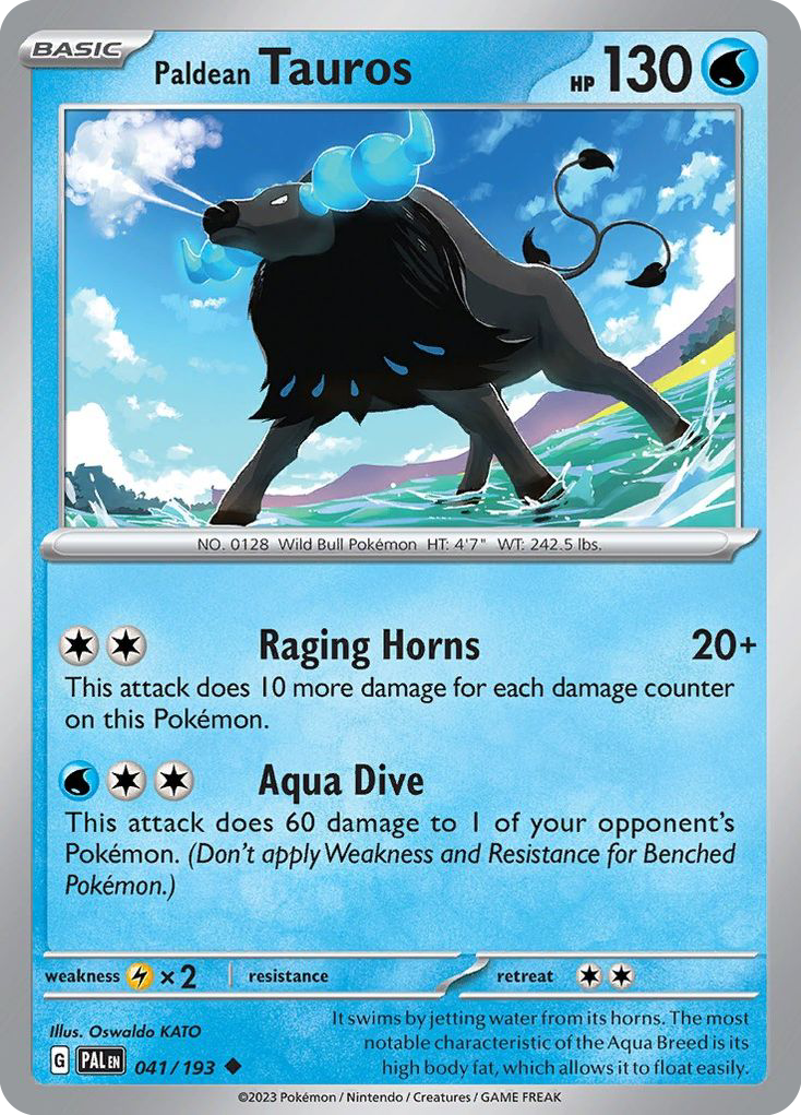 Paldean Tauros card