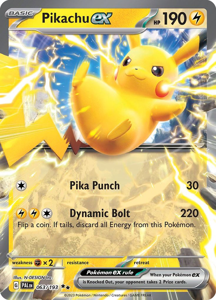 Pikachu ex card