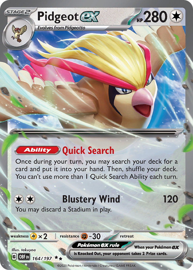 Pidgeot ex card