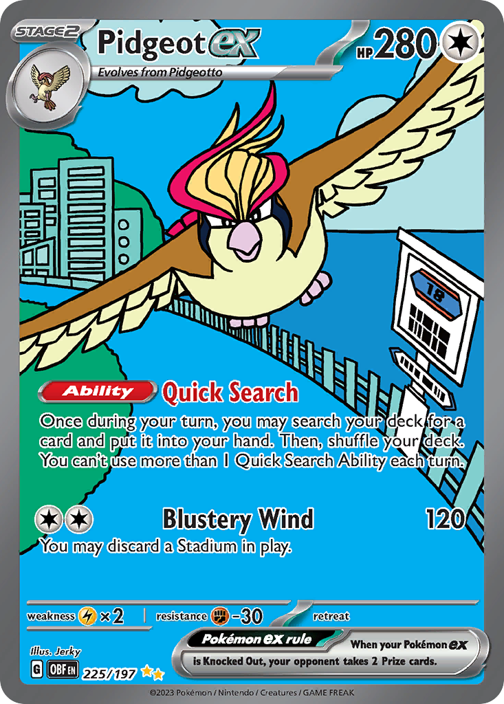 Pidgeot ex card