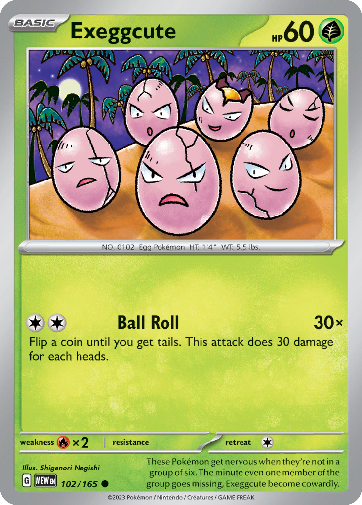 Exeggcute card