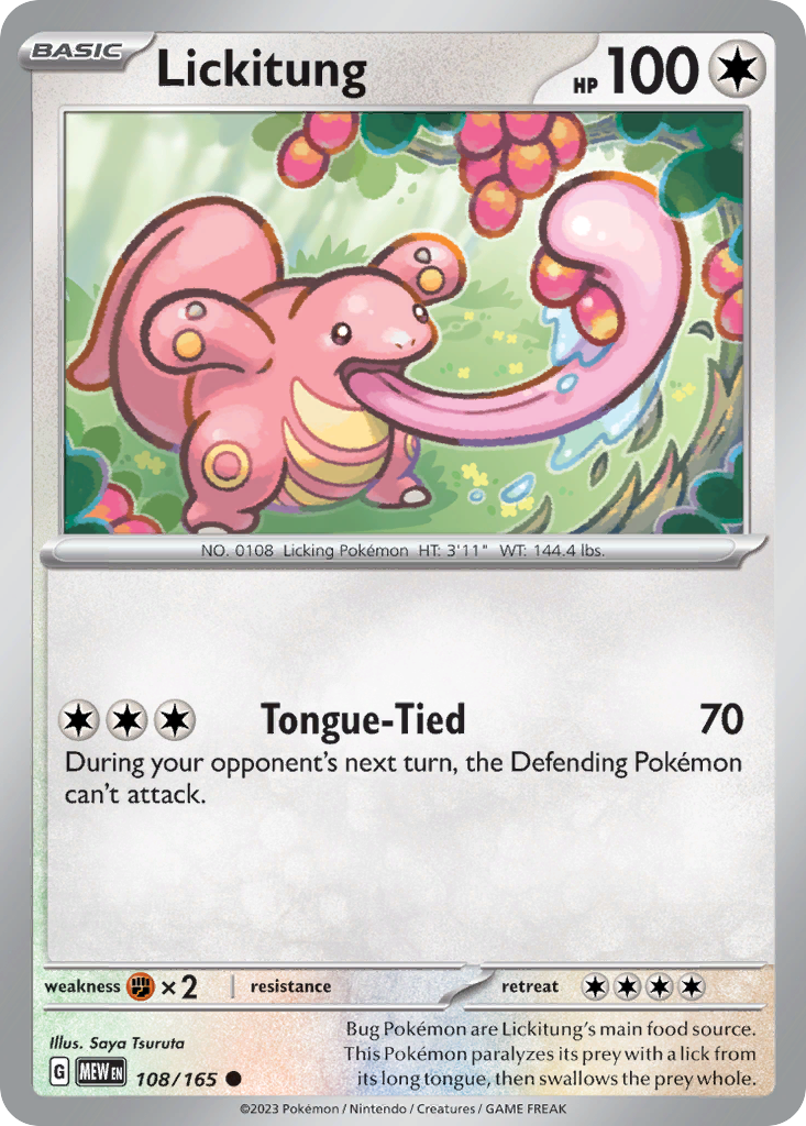 Lickitung card