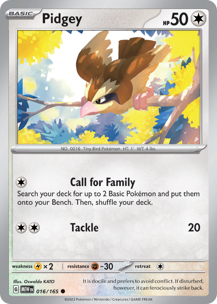 Pidgey card