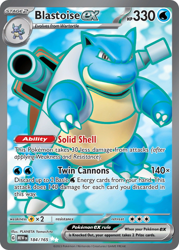 Blastoise ex card