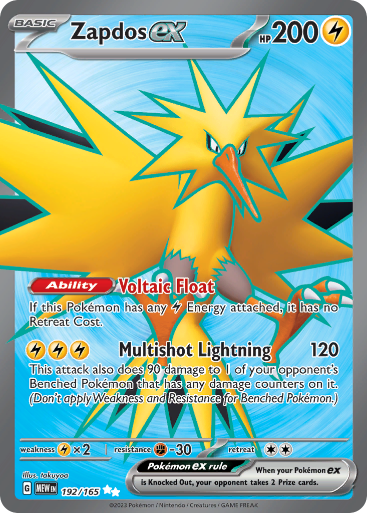 Zapdos ex card