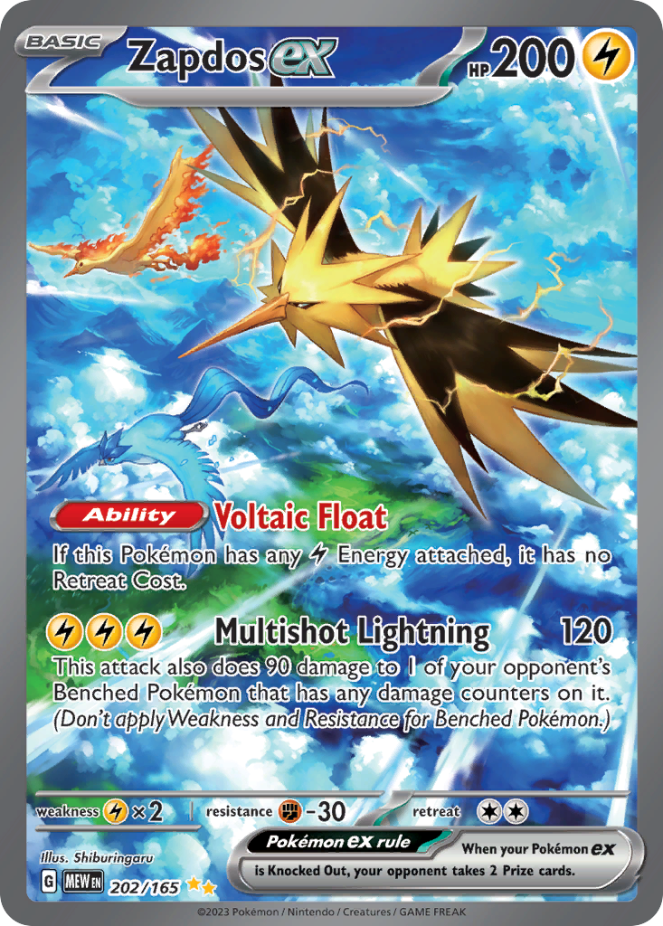 Zapdos ex card