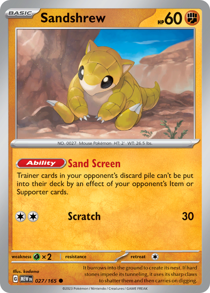 Sandshrew card