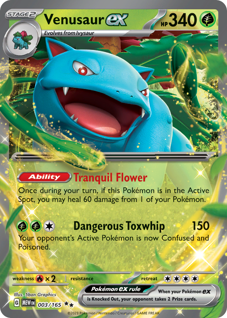 Venusaur ex card