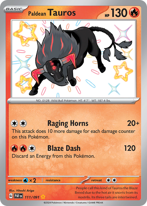 Paldean Tauros card