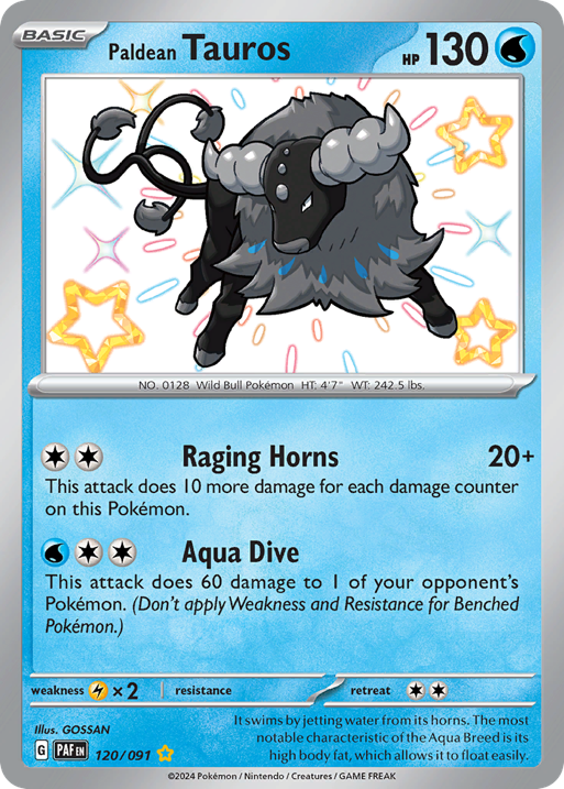 Paldean Tauros card