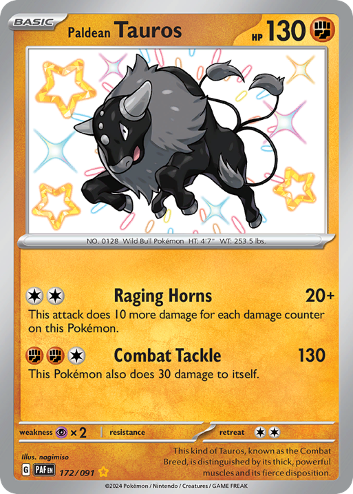 Paldean Tauros card