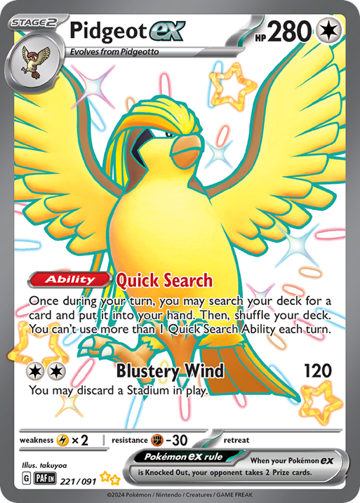 Pidgeot ex card