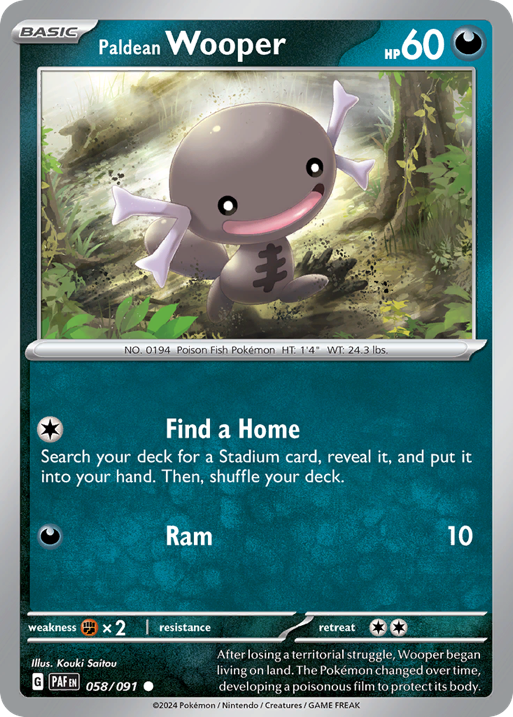 Paldean Wooper card