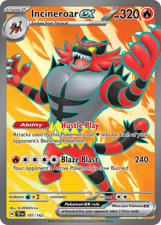 Incineroar ex card