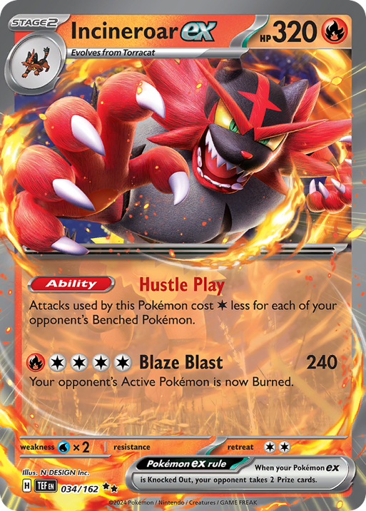 Incineroar ex card