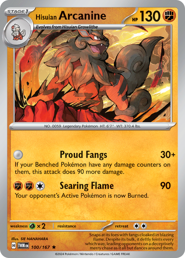 Hisuian Arcanine card