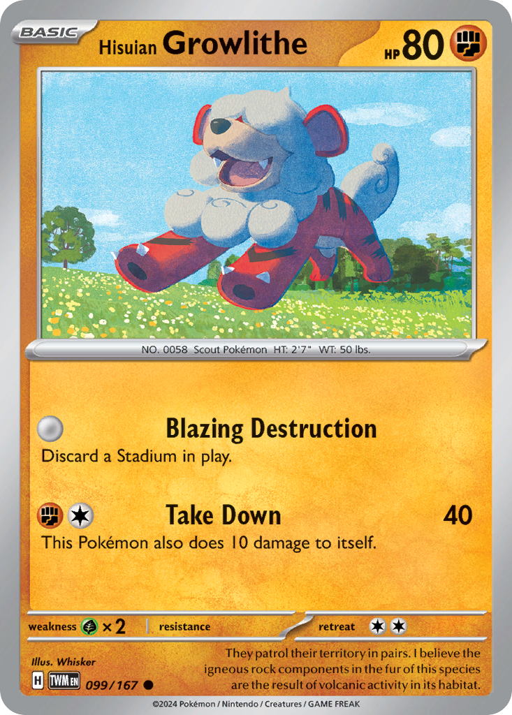 Hisuian Growlithe card