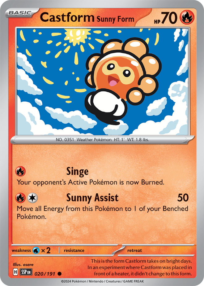 Castform Sunny Form card