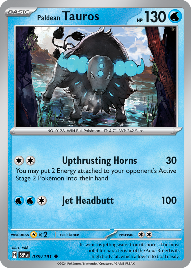 Paldean Tauros card