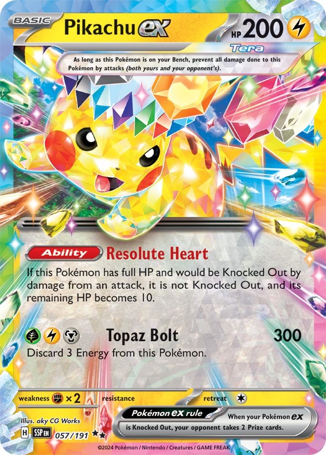 Pikachu ex card