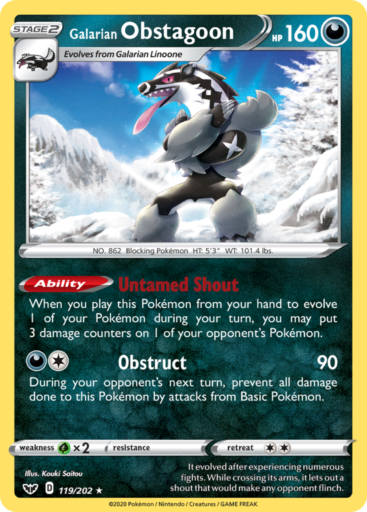 Galarian Obstagoon card