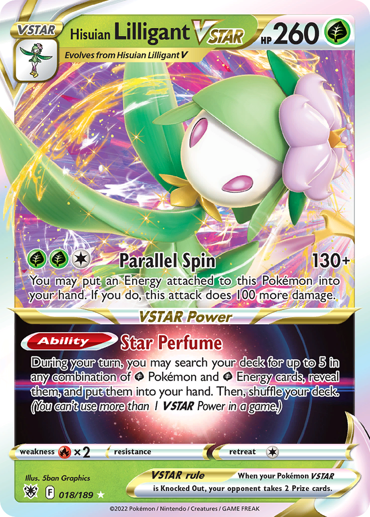 Hisuian Lilligant VSTAR card