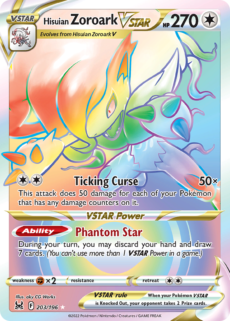 Hisuian Zoroark VSTAR card