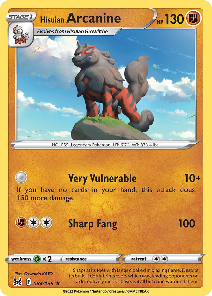 Hisuian Arcanine card