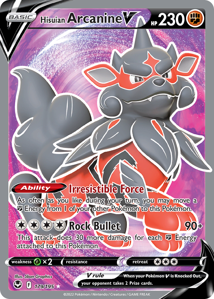 Hisuian Arcanine V card