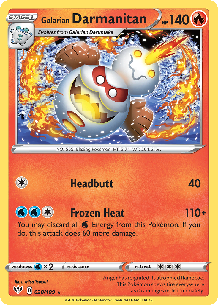 Galarian Darmanitan card