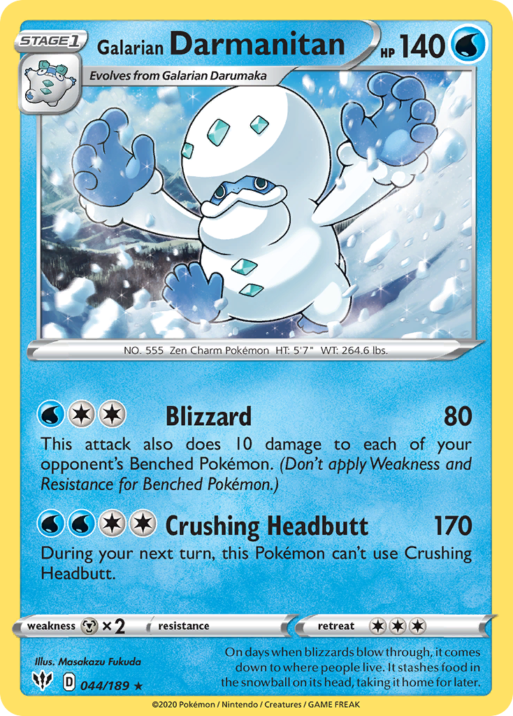 Galarian Darmanitan card