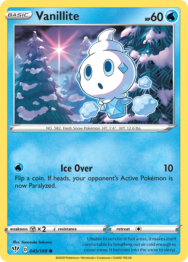 Vanillite card