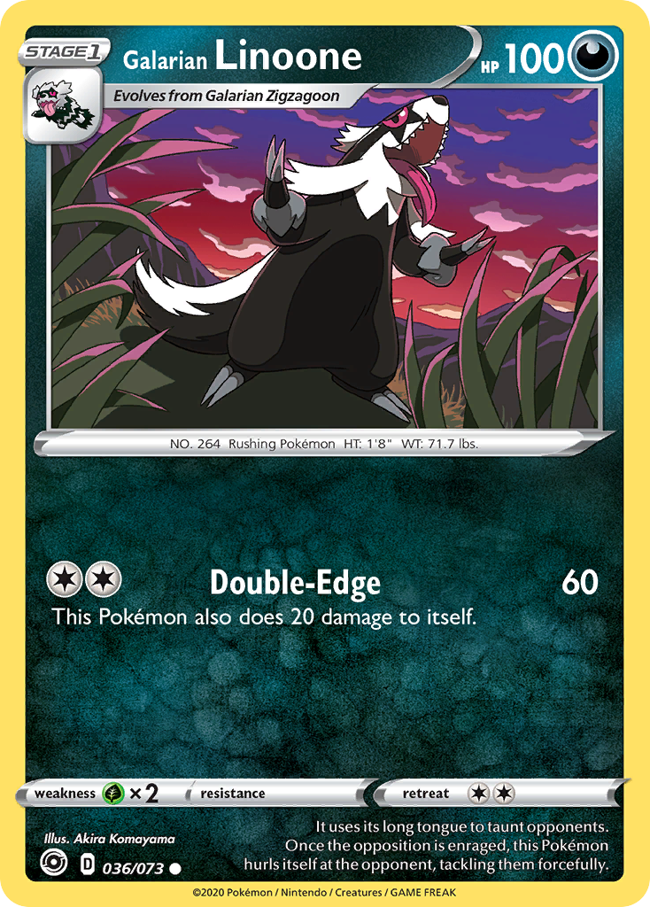 Galarian Linoone card