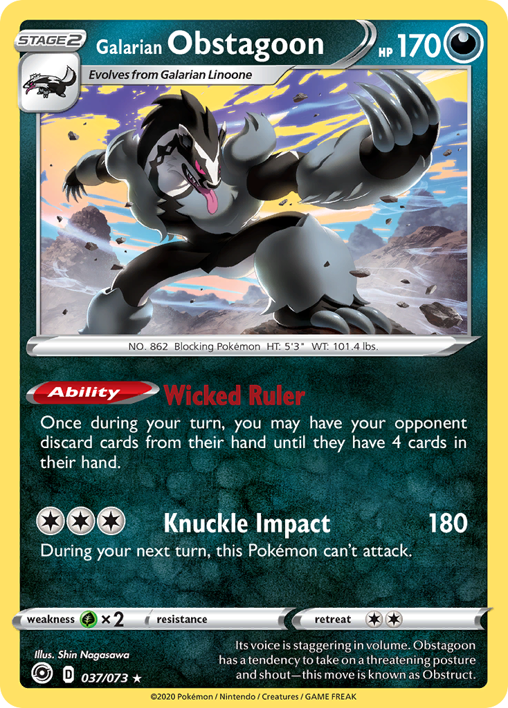 Galarian Obstagoon card