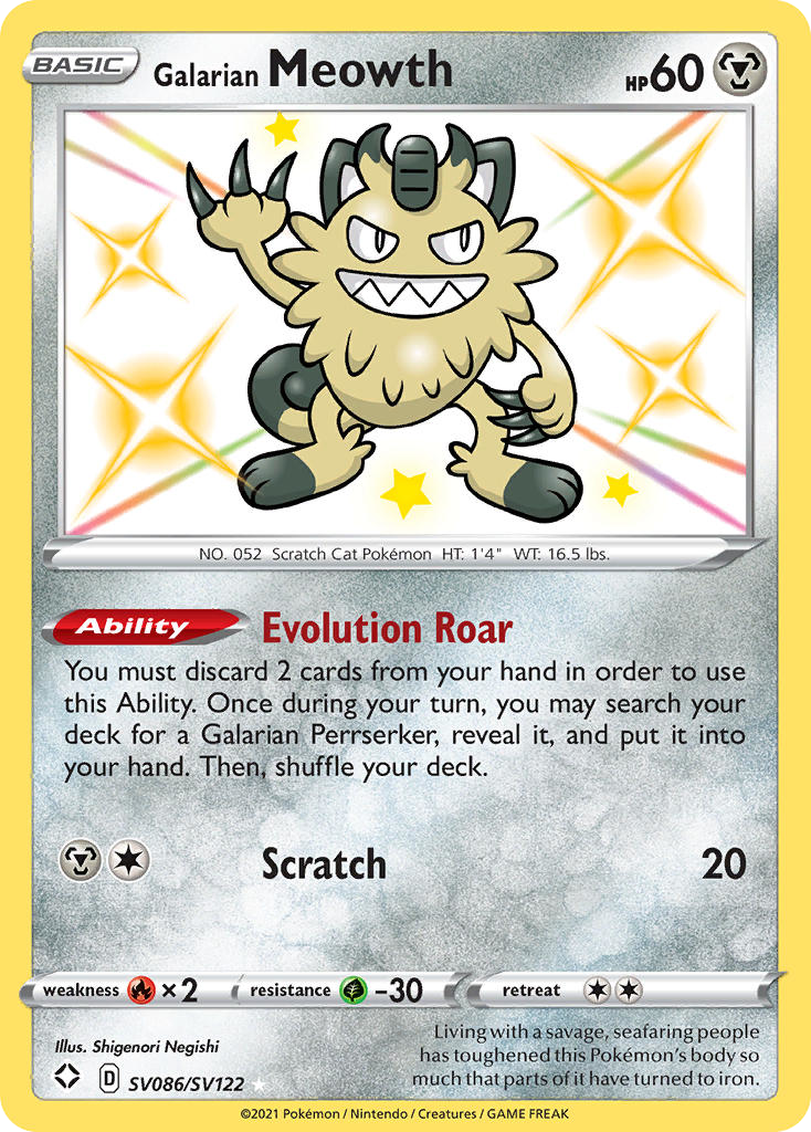 Galarian Meowth card