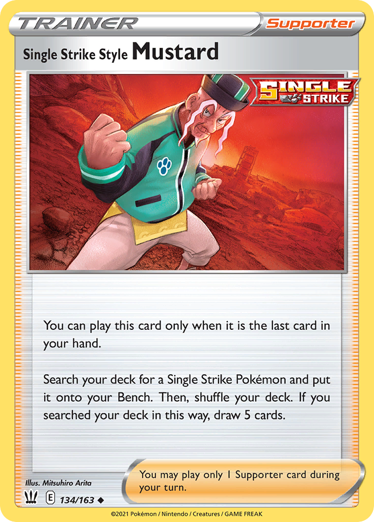 Single Strike Style Mustard card