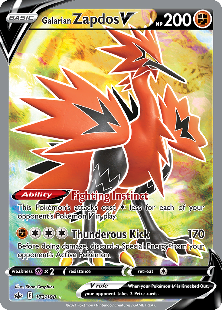 Galarian Zapdos V card