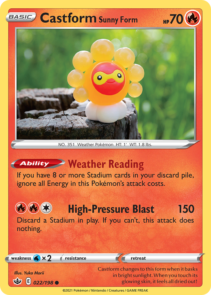 Castform Sunny Form card