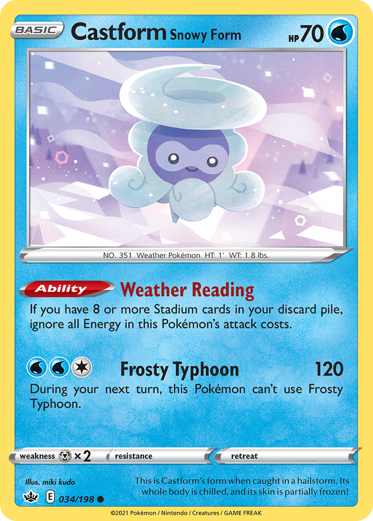 Castform Snowy Form card