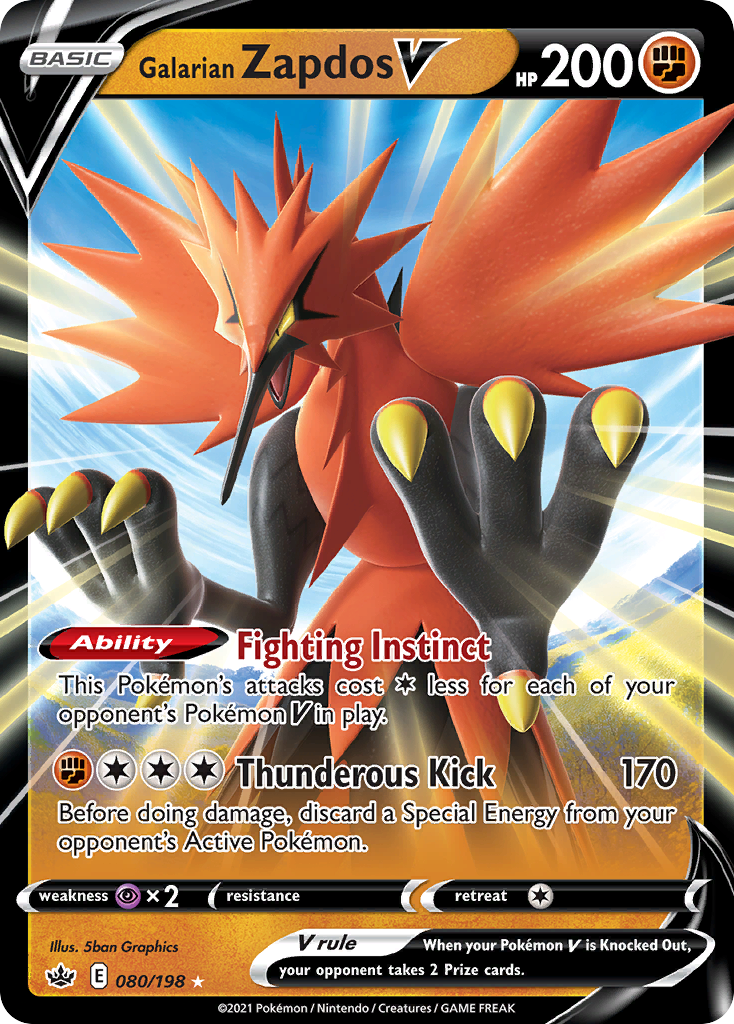 Galarian Zapdos V card